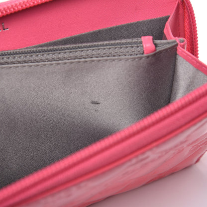 Chanel Patent Calfskin Lucky Symbols Zip Around Wallet Fuchsia 17 of 20