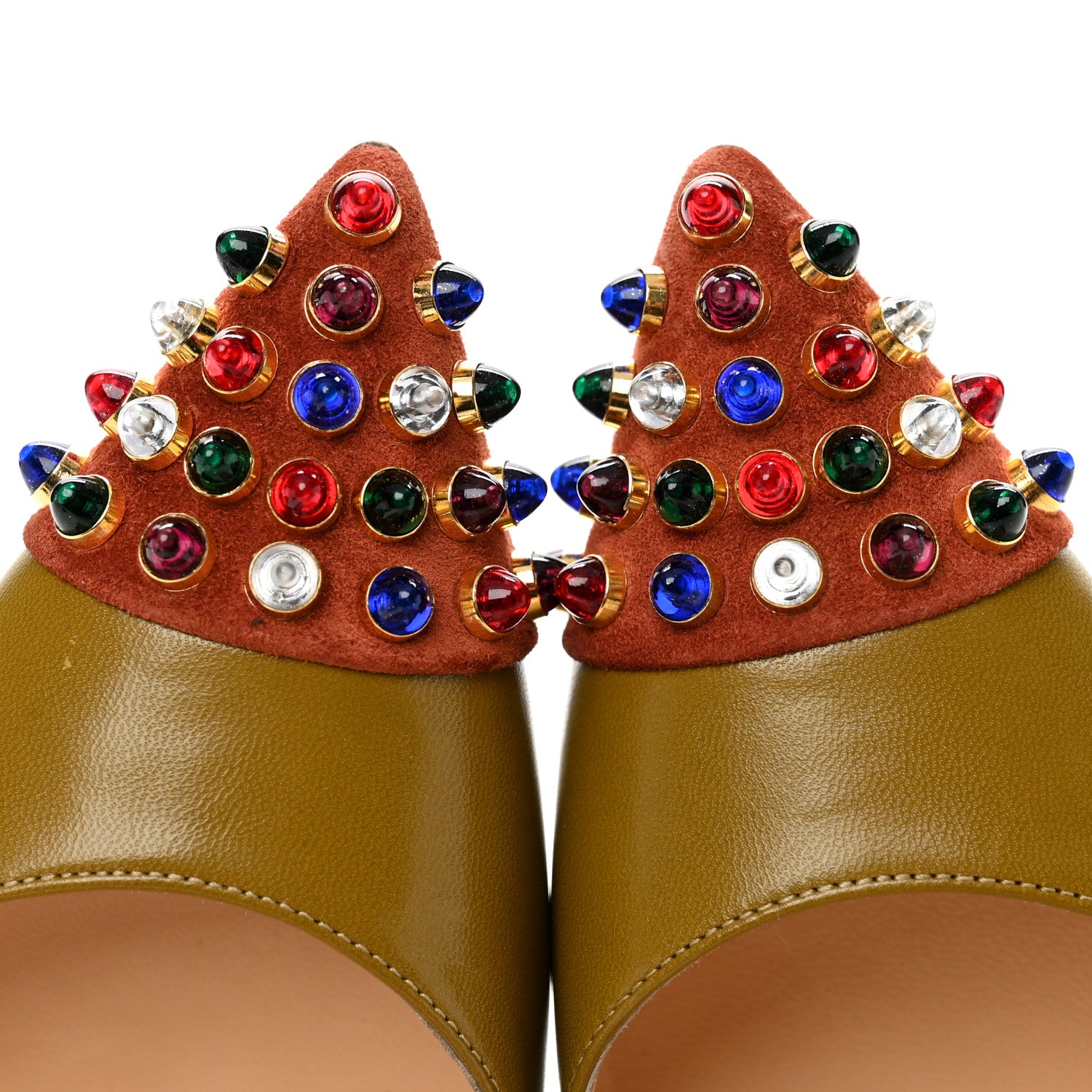 Christian Louboutin Kid Cabo 120 Pumps  36 Tilleul Multicolor 9 of 11