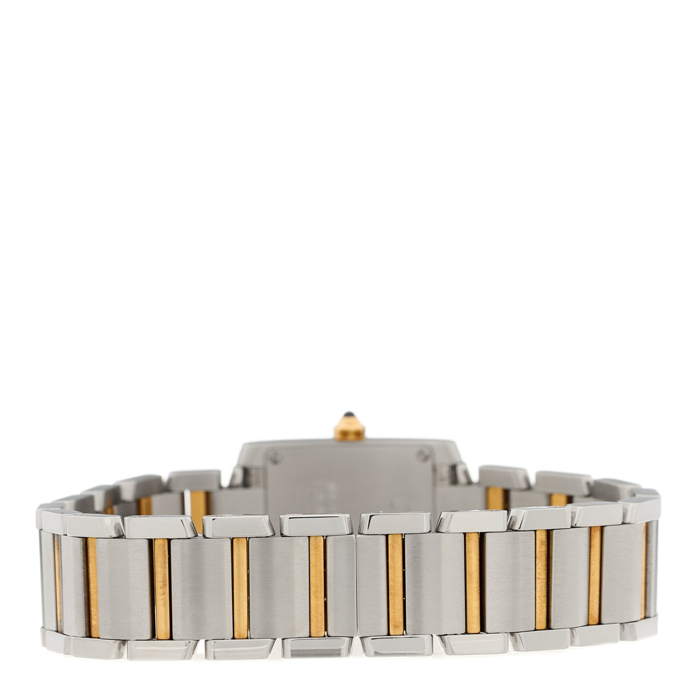 Stainless Steel 18K Yellow Gold 20mm Tank Francaise Quartz Watch