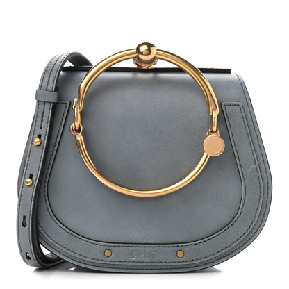 Chloe Calfskin Suede Small Nile Bracelet Bag Cloudy Blue 1 of 9