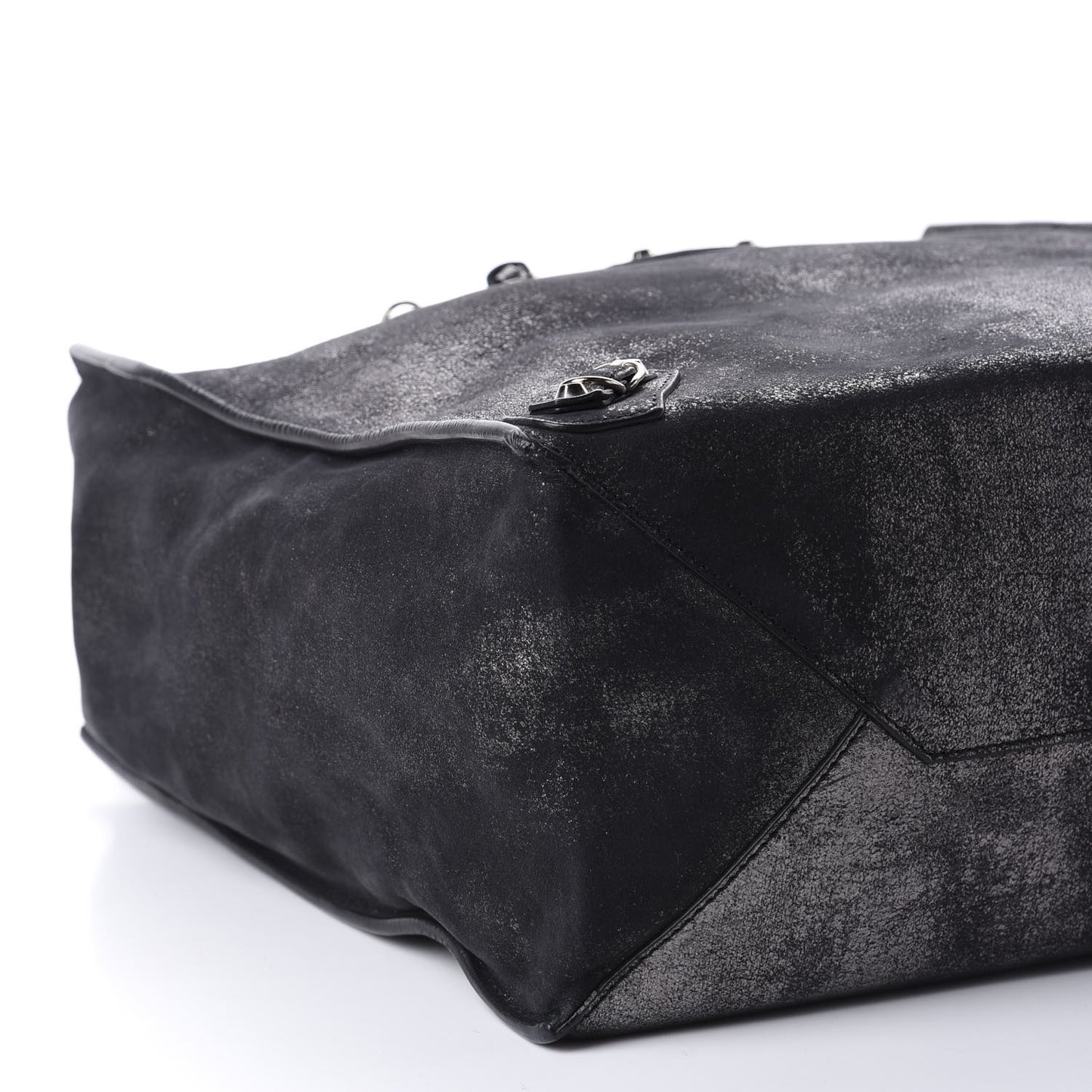 Metallic Calfskin Milkyway Papier A5 Tote Black