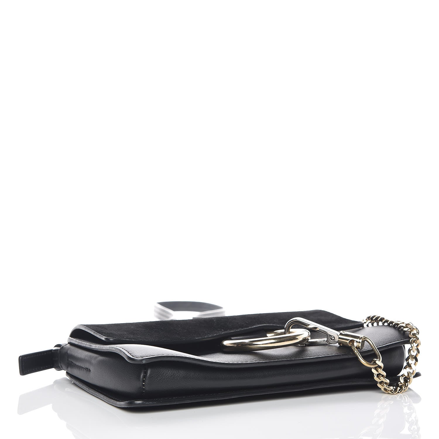 Chloe Suede Calfskin Small Faye Shoulder Bag Black 3 of 8