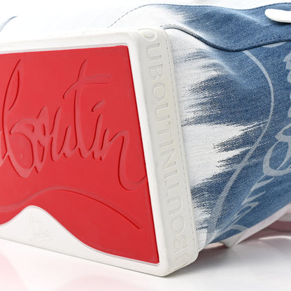 Christian Louboutin Faded Denim Explorafunk Backpack Blue White Multicolor 10 of 11