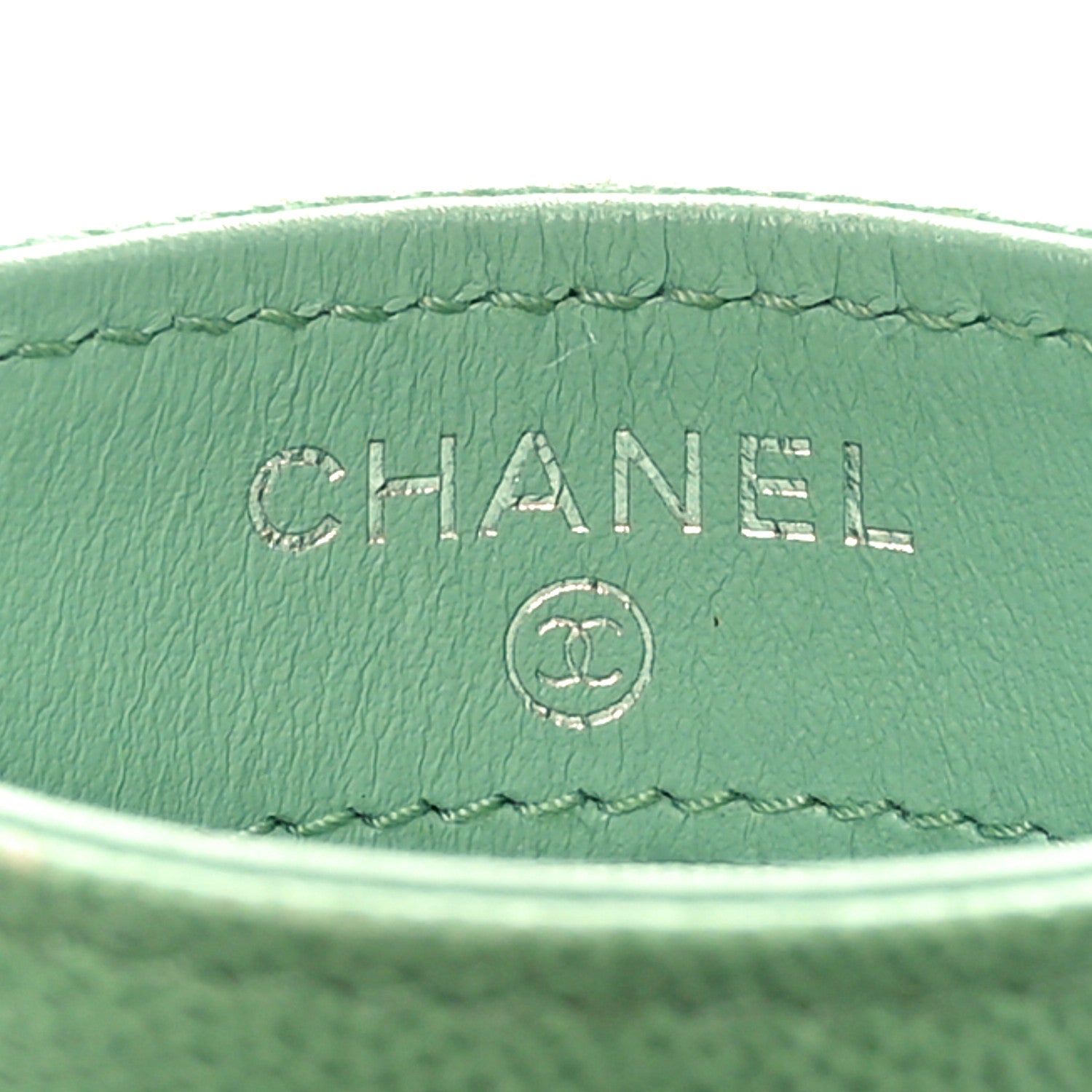Chanel Caviar Quilted Boy Card Holder Light Green 6 of 10