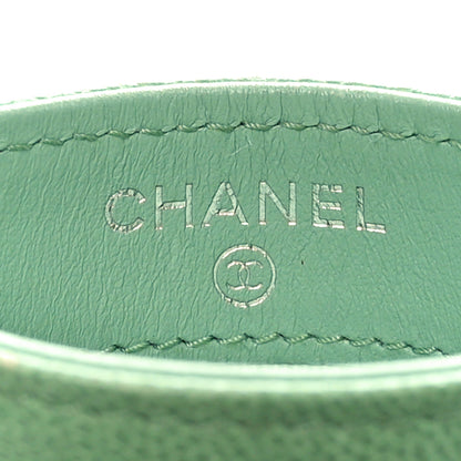 Chanel Caviar Quilted Boy Card Holder Light Green 6 of 10
