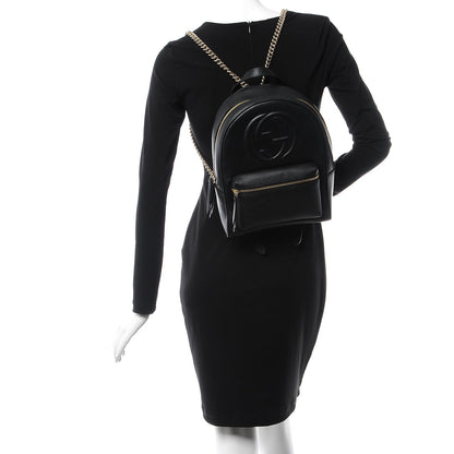 Gucci Pebbled Calfskin Soho Chain Backpack Black 2 of 7