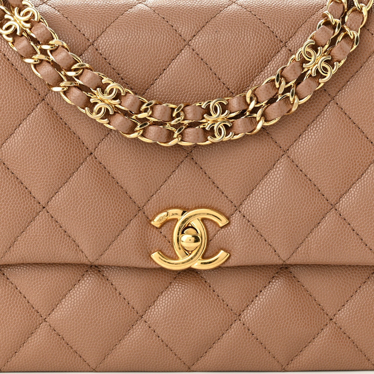 Chanel Caviar Quilted Coco First Flap Beige 8 of 11