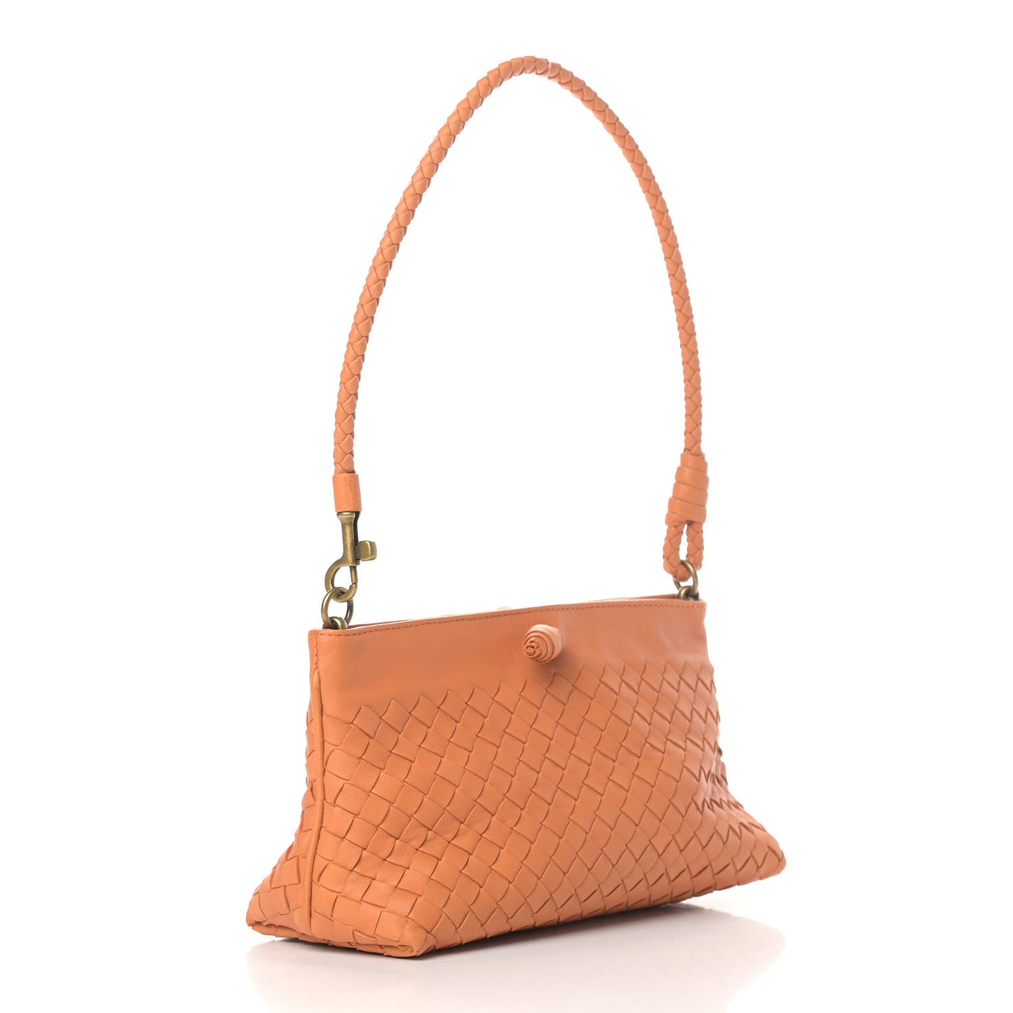Nappa Intrecciato Mini Shoulder Bag Saffron