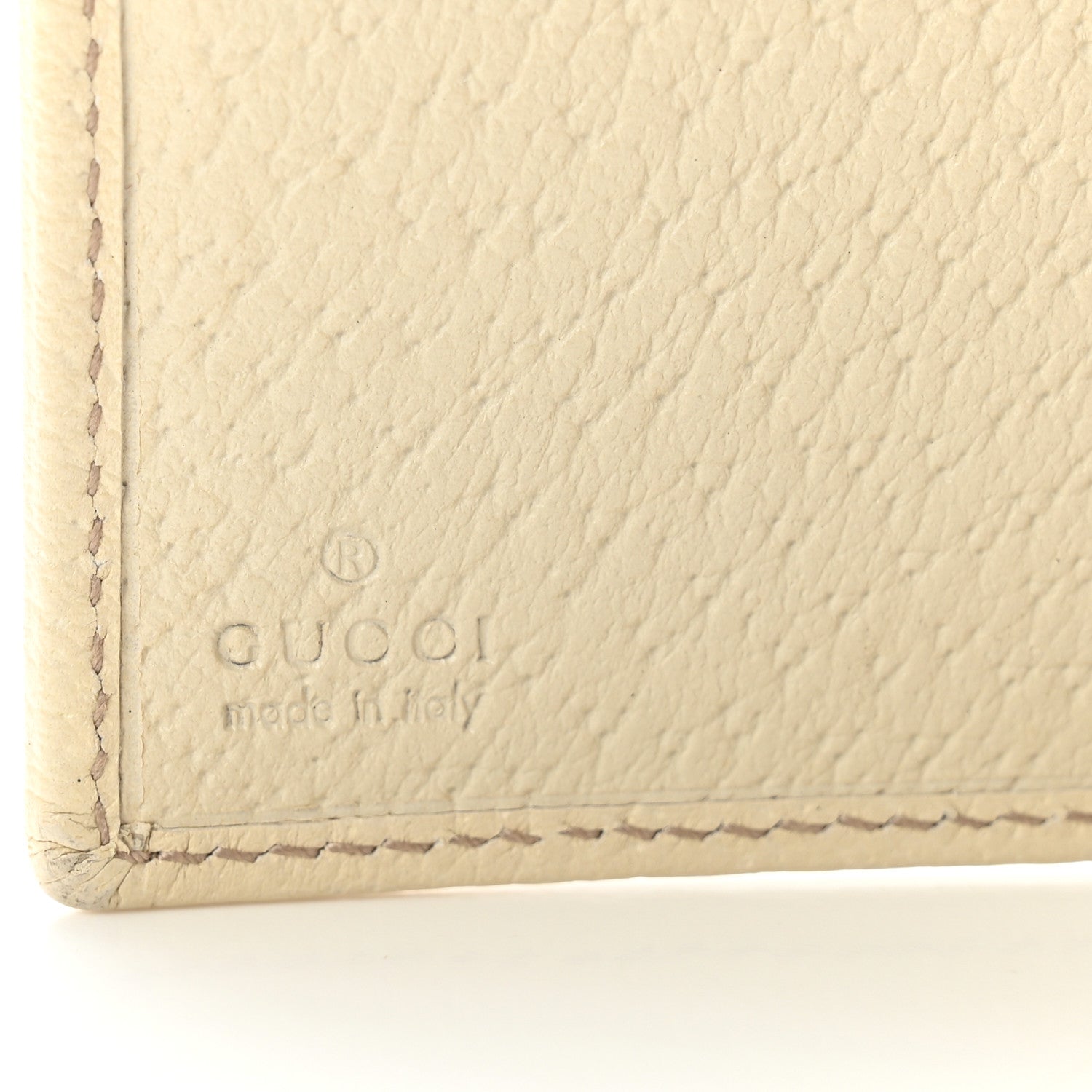 Gucci Calfskin Abbey Compact Wallet Off White 6 of 8