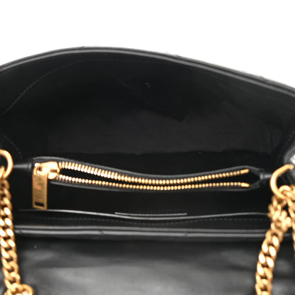 Saint Laurent Calfskin Y Quilted Monogram Small Loulou Chain Satchel Black 5 of 13