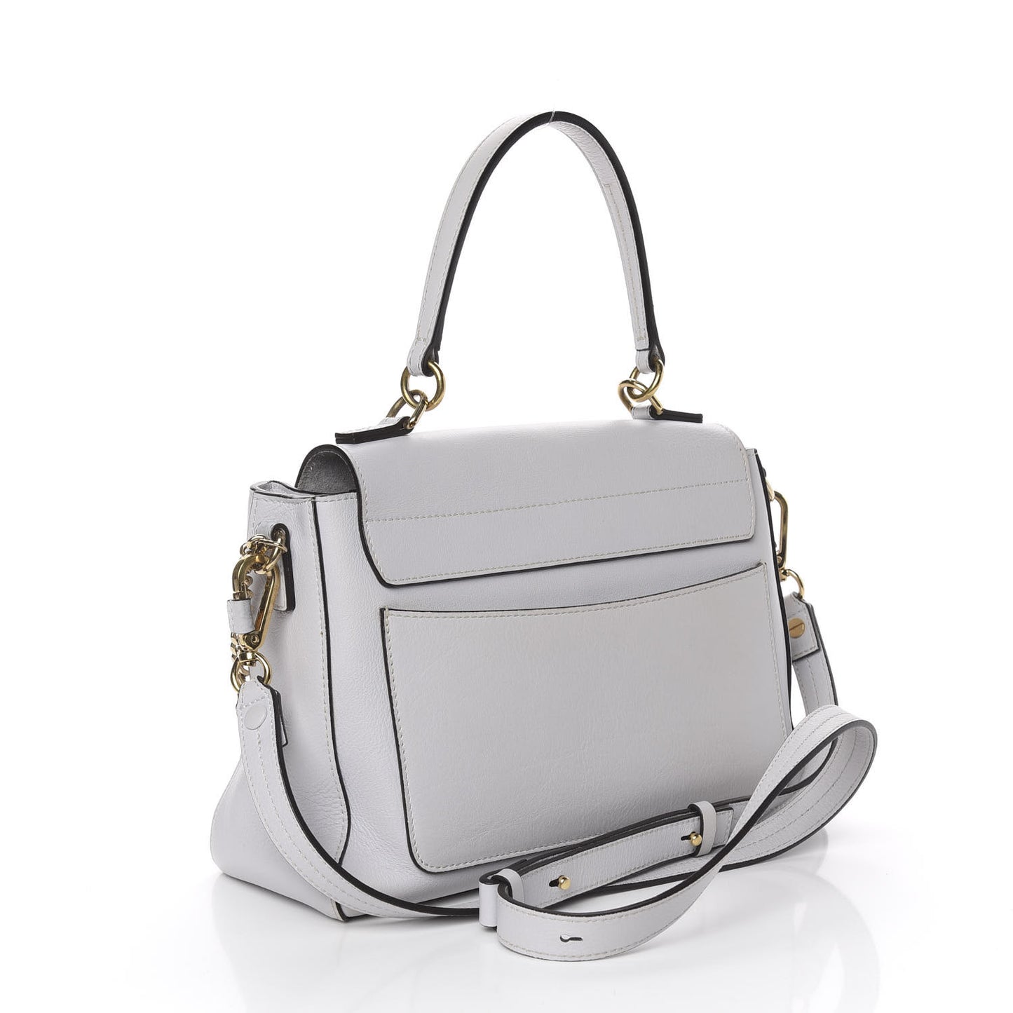 Calfskin Small Faye Day Shoulder Bag Light Cloud