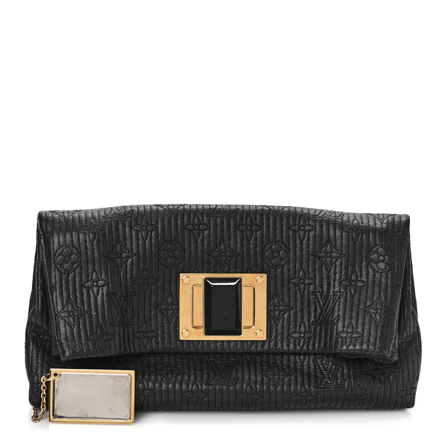 Louis Vuitton Calfskin Quilted Monogram Altair Clutch Black 1 of 9