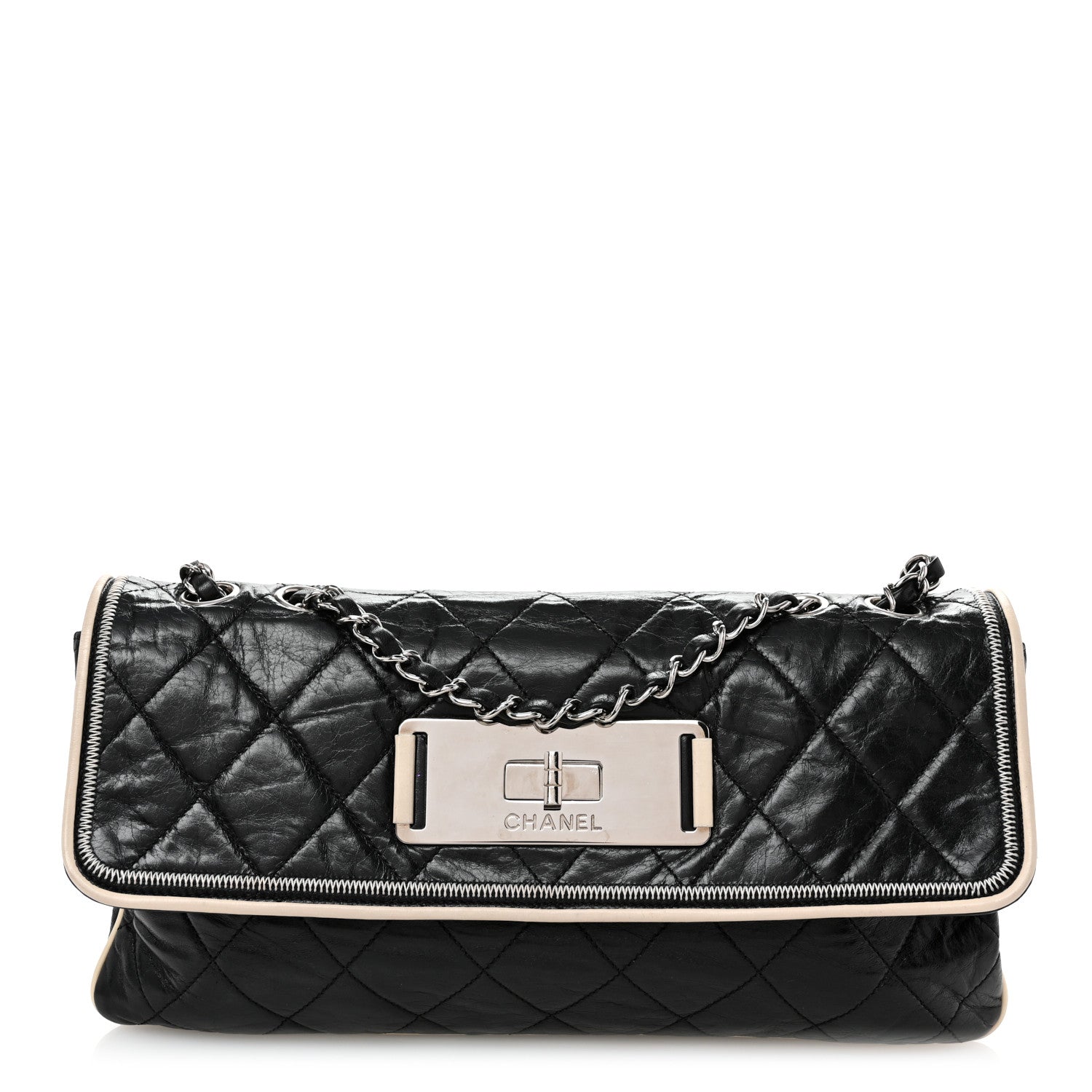 Chanel Lambskin East West Mademoiselle Flap Black 1 of 11