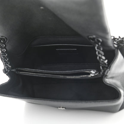 Saint Laurent Grain De Poudre Medium West Hollywood Monogram Fold-Over Black 5 of 12