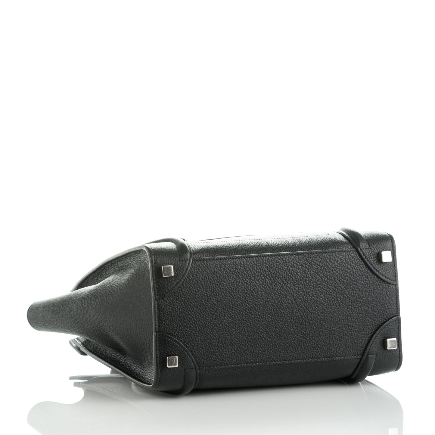 Drummed Calfskin Micro Luggage Black
