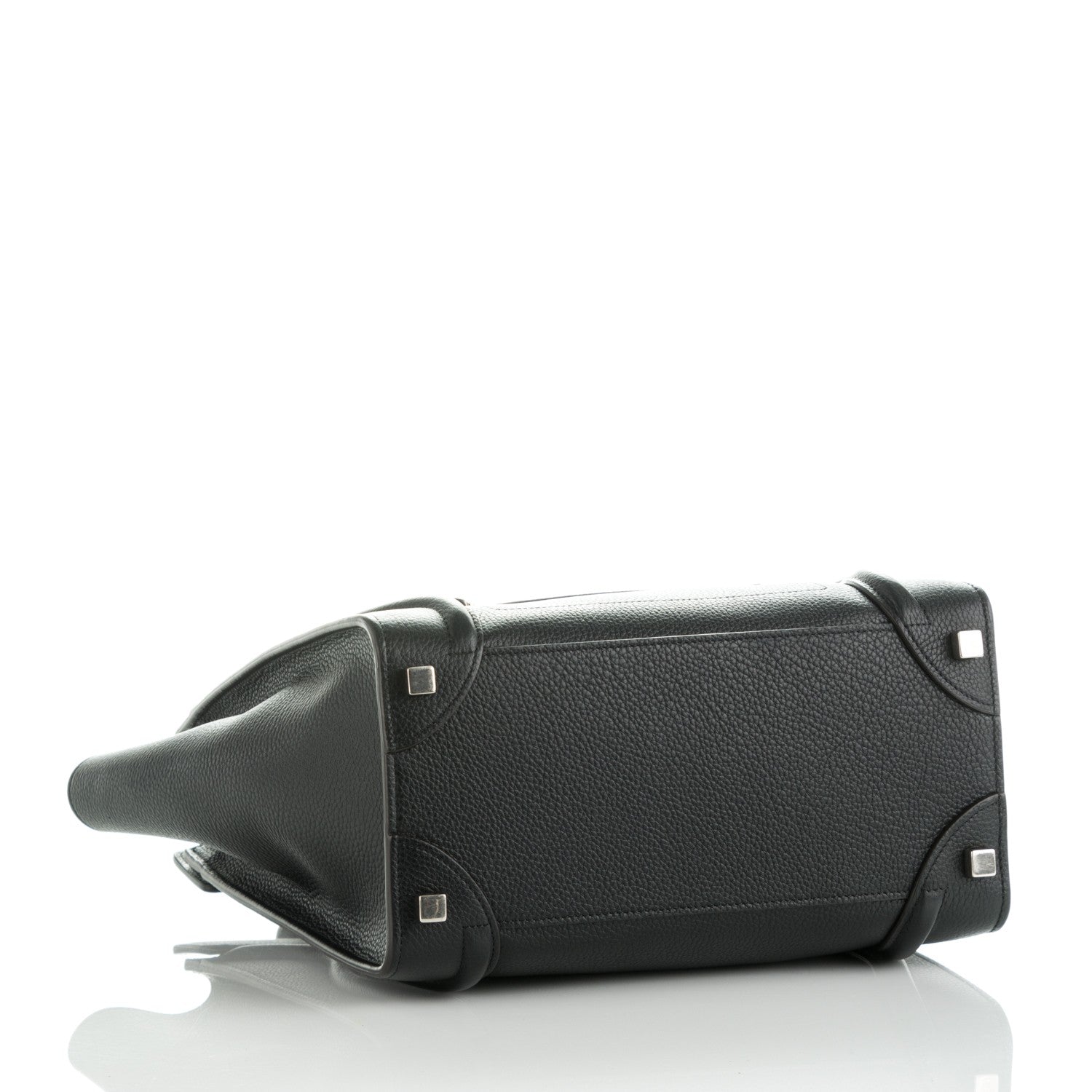Celine Drummed Calfskin Micro Luggage Black 4 of 7