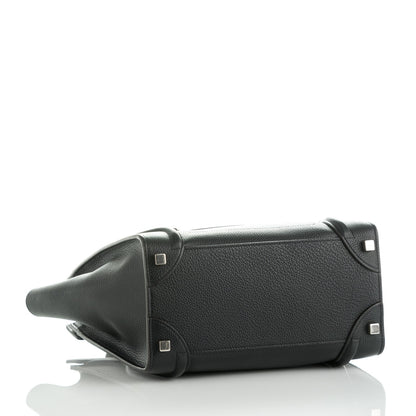 Celine Drummed Calfskin Micro Luggage Black 4 of 7