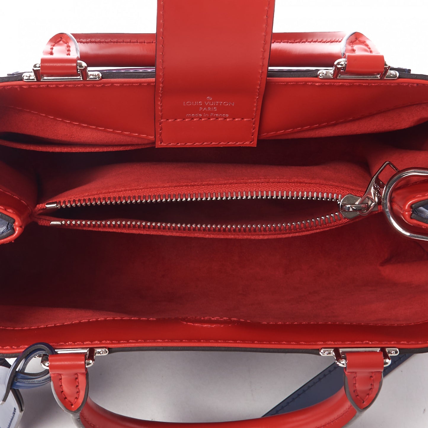 Epi Kleber PM Indigo Coquelicot