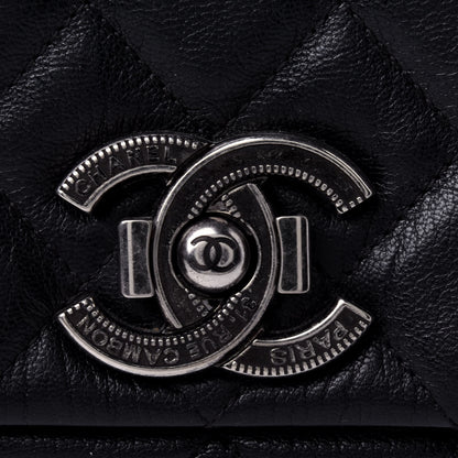 Chanel Goatskin Quilted Medium City Rock Flap Black 5 of 5