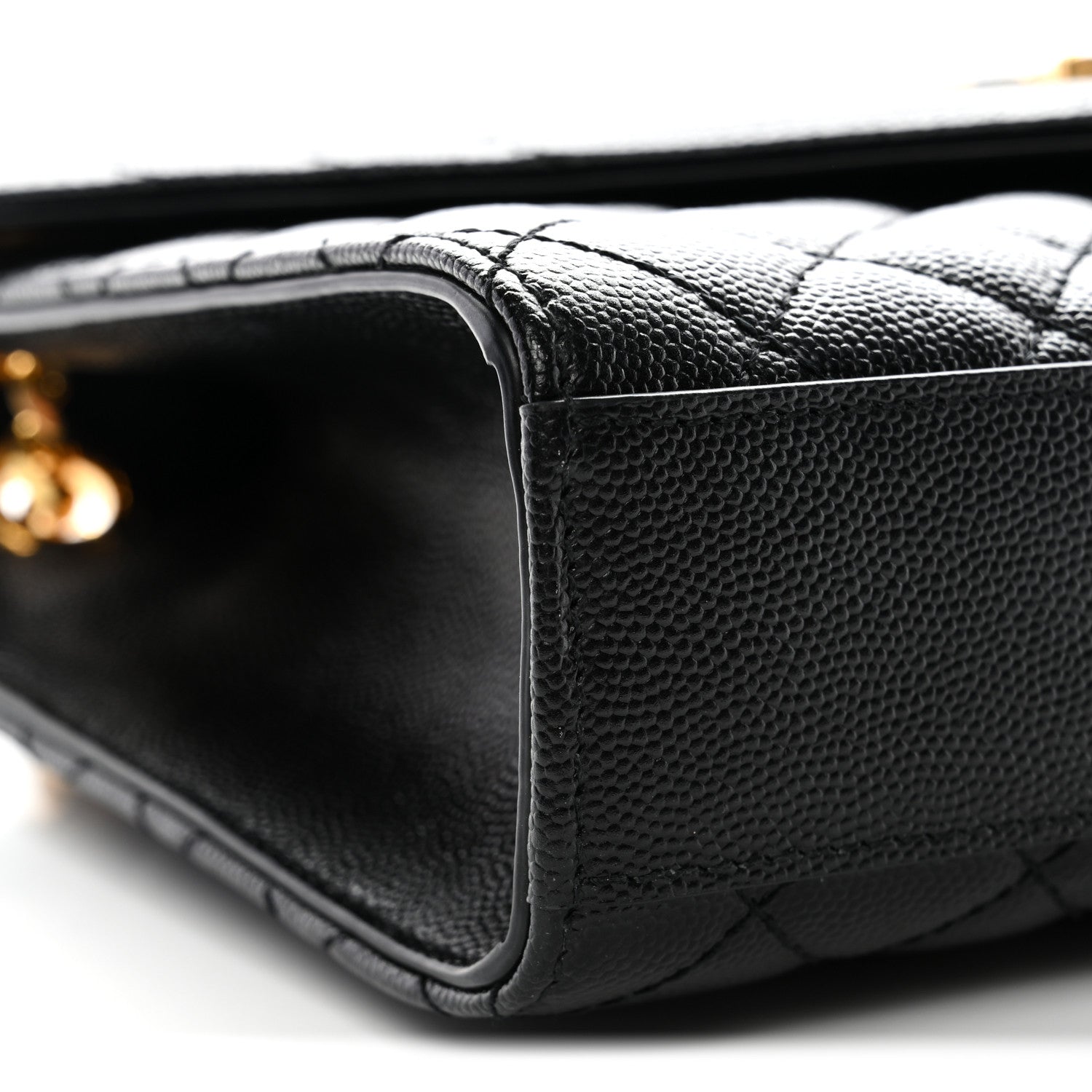 Saint Laurent Grain De Poudre Textured Mixed Matelasse Triquilt Medium Monogram Satchel Black 9 of 11