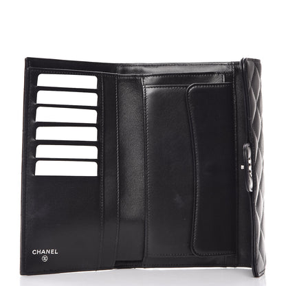 Chanel Lambskin Quilted Large Flap Wallet Black 5 of 9