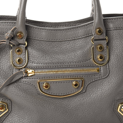 Balenciaga Chevre Gold Metallic Edge Hardware S City Gris Acier 10 of 10