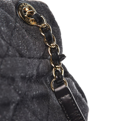 Chanel Denim Calfskin Quilted Backpack Dark Grey Black 8 of 8