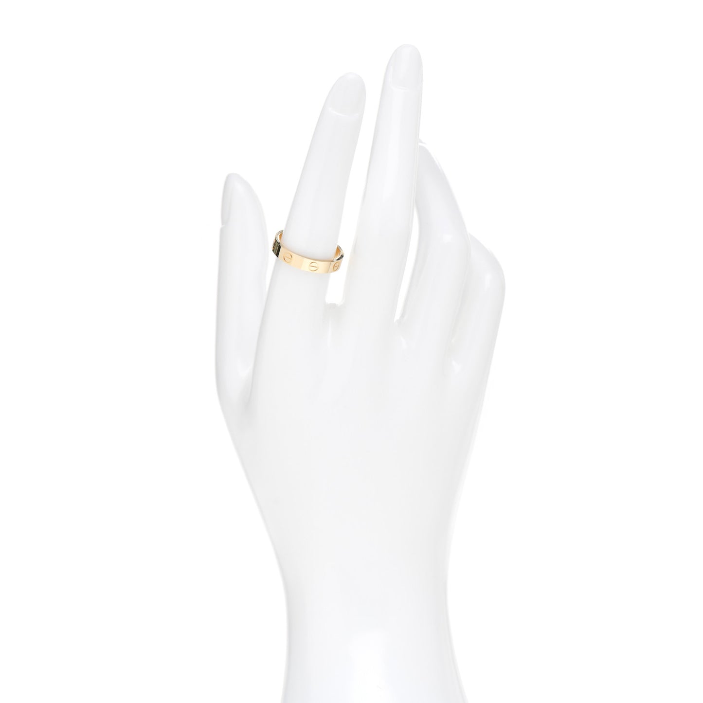 18K Yellow Gold 3.5mm LOVE Wedding Band Ring 55 7.25