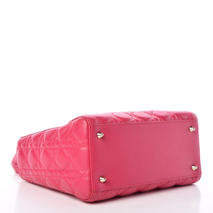 Christian Dior Lambskin Cannage Medium Lady Dior Pink 4 of 13