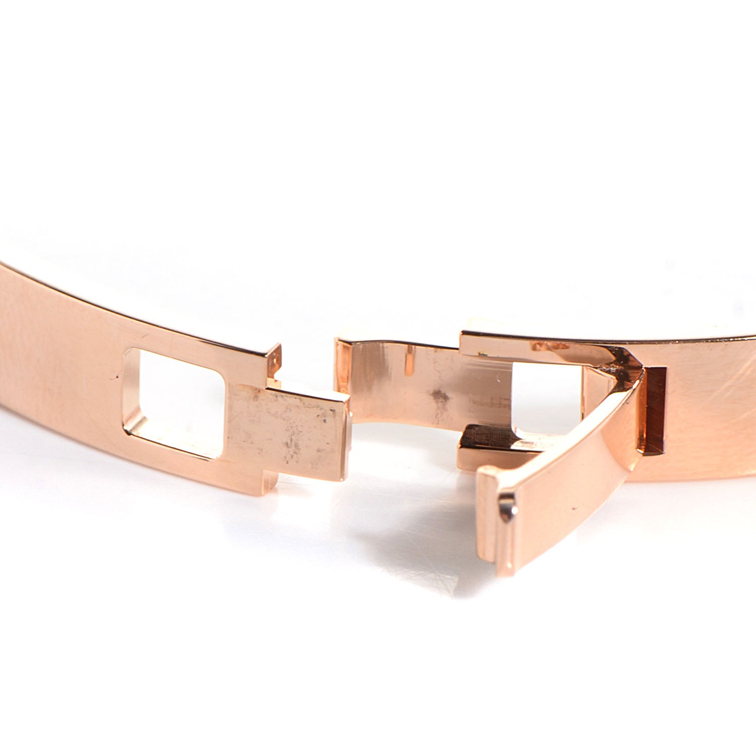 Hermes 18K Rose Gold Diamond PM H D'Ancre Bracelet SH 5 of 6