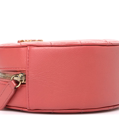 Chanel Goatskin Quilted Chanel 19 Round Clutch With Chain  Coral 8 of 9