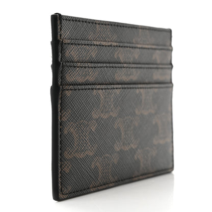 Celine Triomphe Canvas Triomphe Card Holder Tan 3 of 8