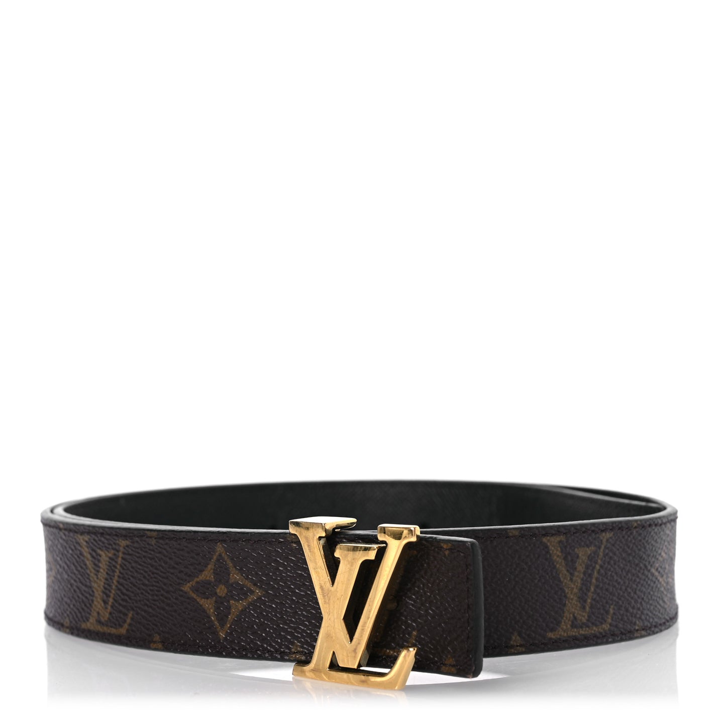 Calfskin Monogram 30mm LV Initiales Reversible Belt 80 32 Black