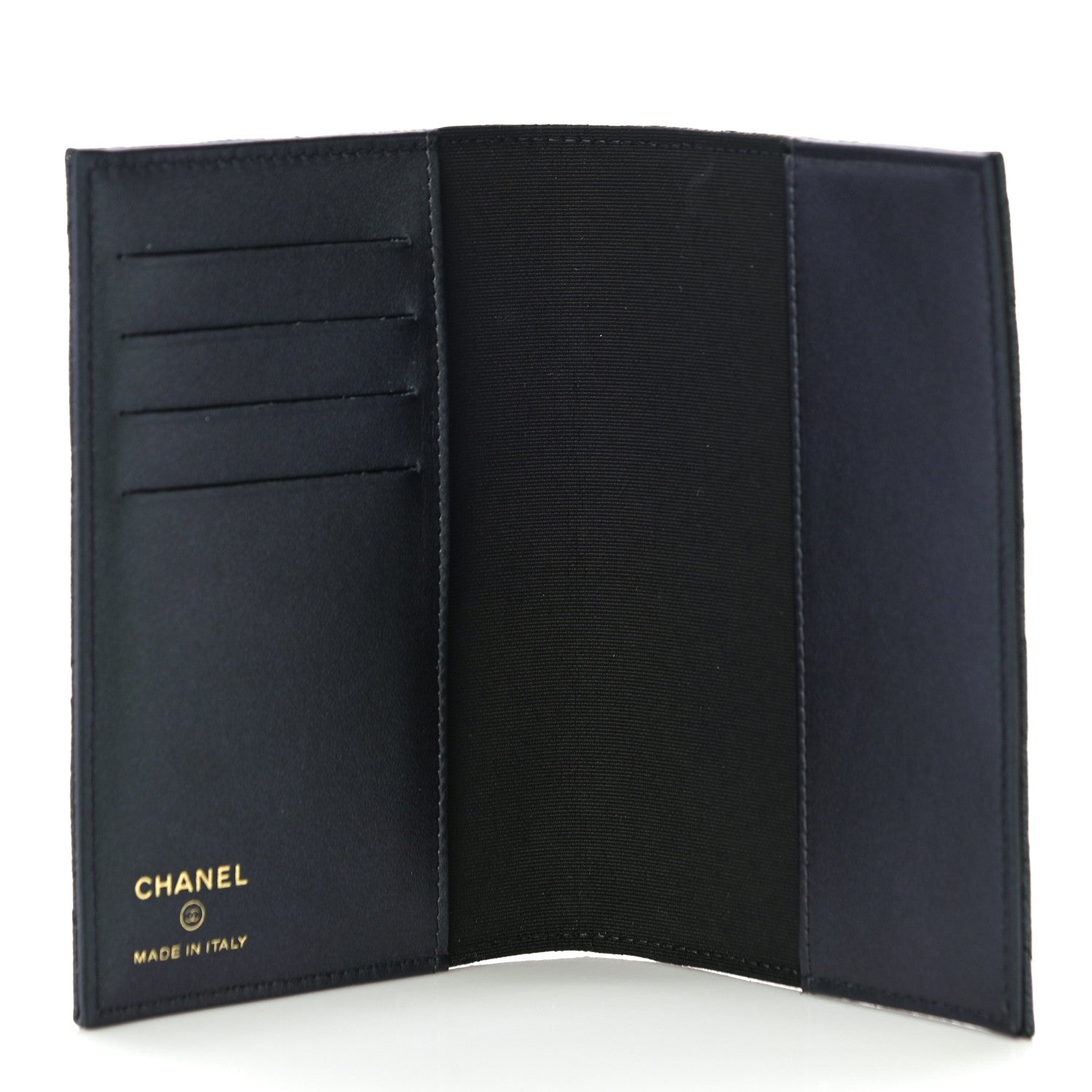 Chanel Iridescent Caviar Quilted Passport Holder Black 5 of 11