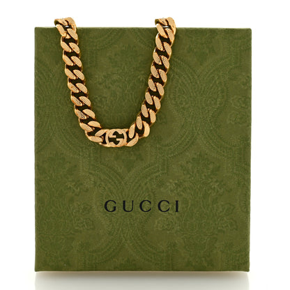 Gucci Metal Interlocking GG Chain Necklace Gold 5 of 5