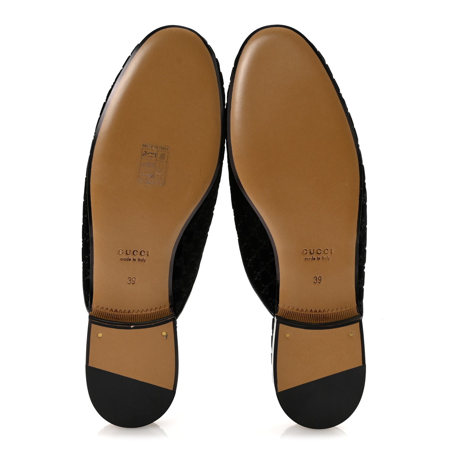Velvet GG Monogram Womens Princetown Slippers 39 Black