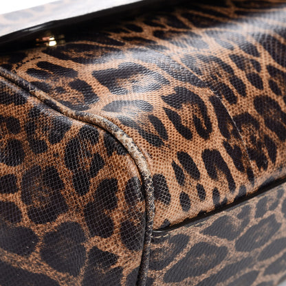 Dolce & Gabbana Calfskin Embossed Leopard Print Large Miss Sicily Shopper Tote 9 of 15