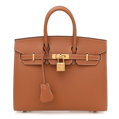 Hermes Madame Calfskin Birkin Sellier 25 Gold 1 of 11