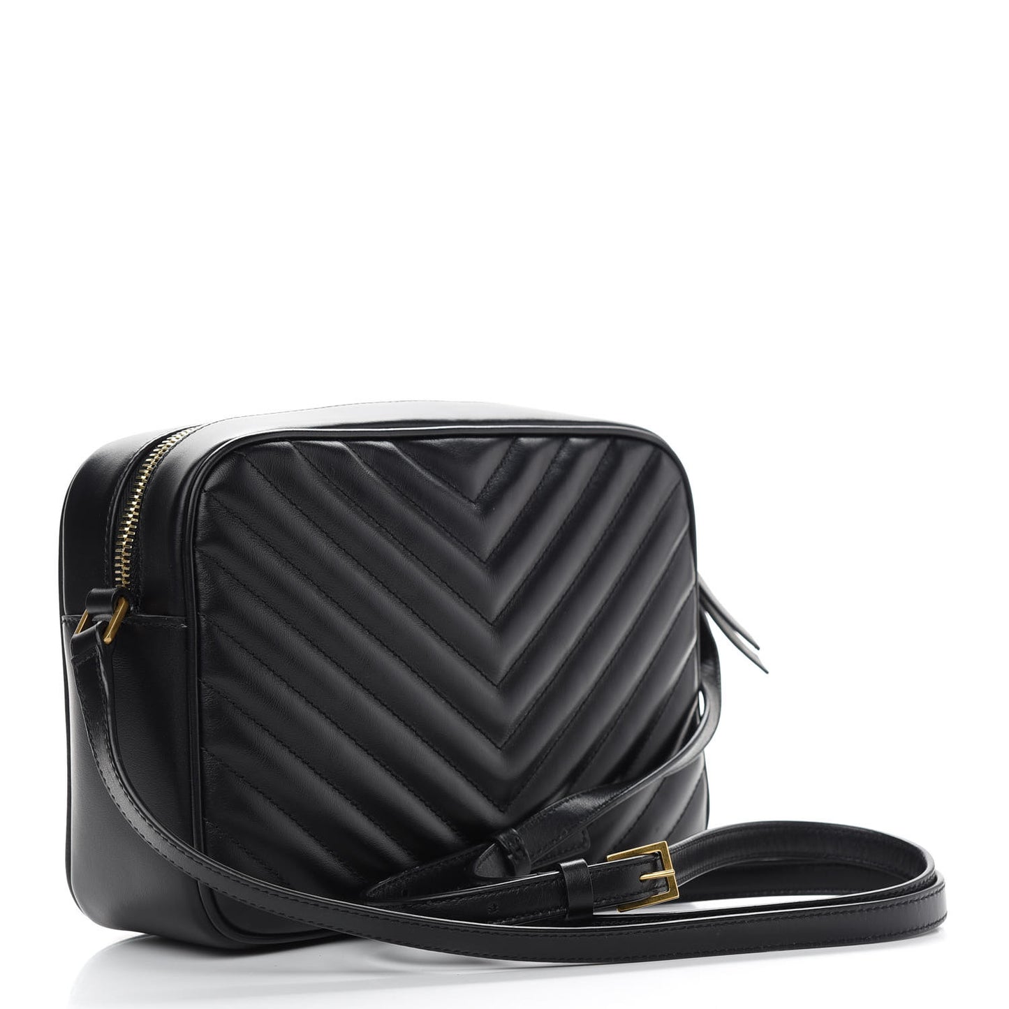 Calfskin Matelasse Monogram Lou Camera Bag Black
