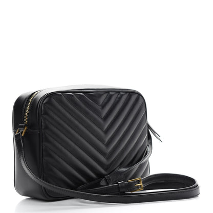 Saint Laurent Calfskin Matelasse Monogram Lou Camera Bag Black 3 of 9