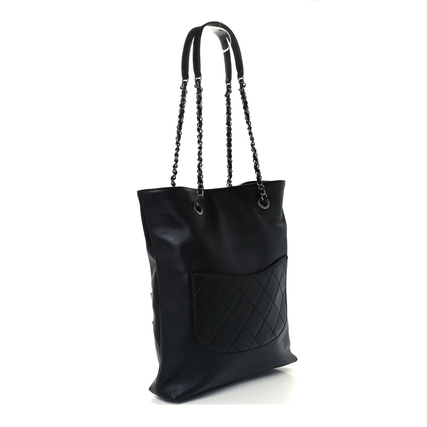 Calfskin Chain 20s Signature Tote Black