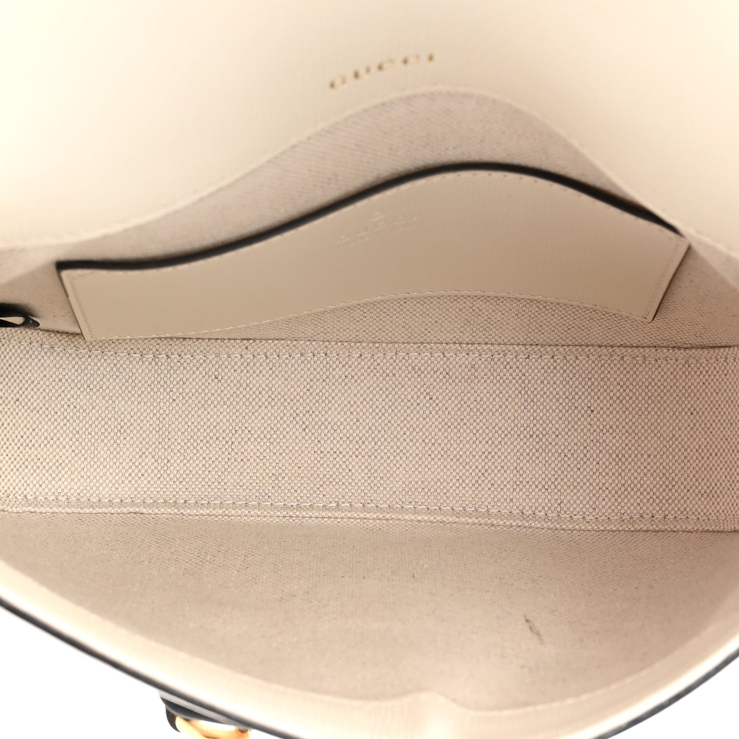 GG Supreme Monogram Web Mini Horsebit 1955 Shoulder Bag Beige Mystic White