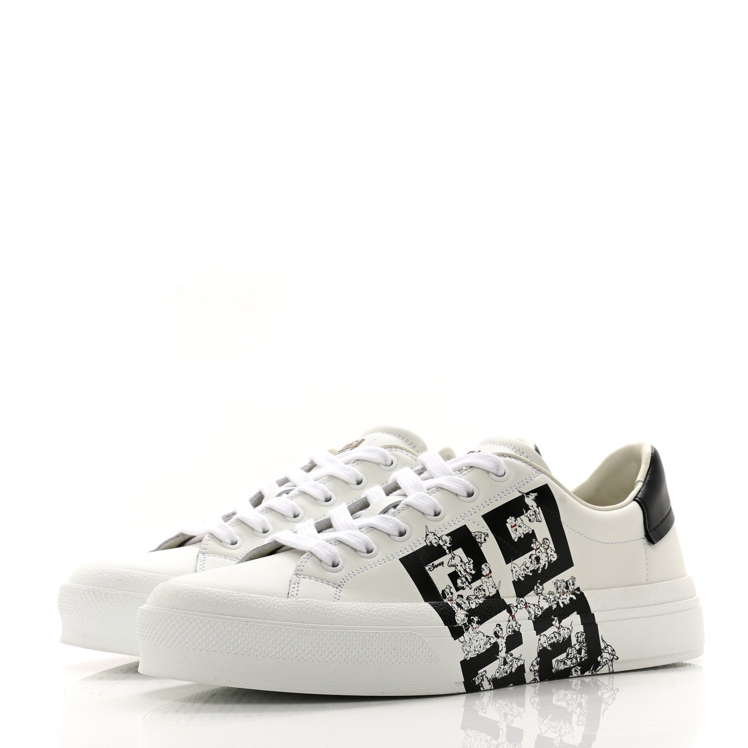 Givenchy X DISNEY Calfskin 101 Dalmations City Sport Womens Sneakers 40 White Black 3 of 9