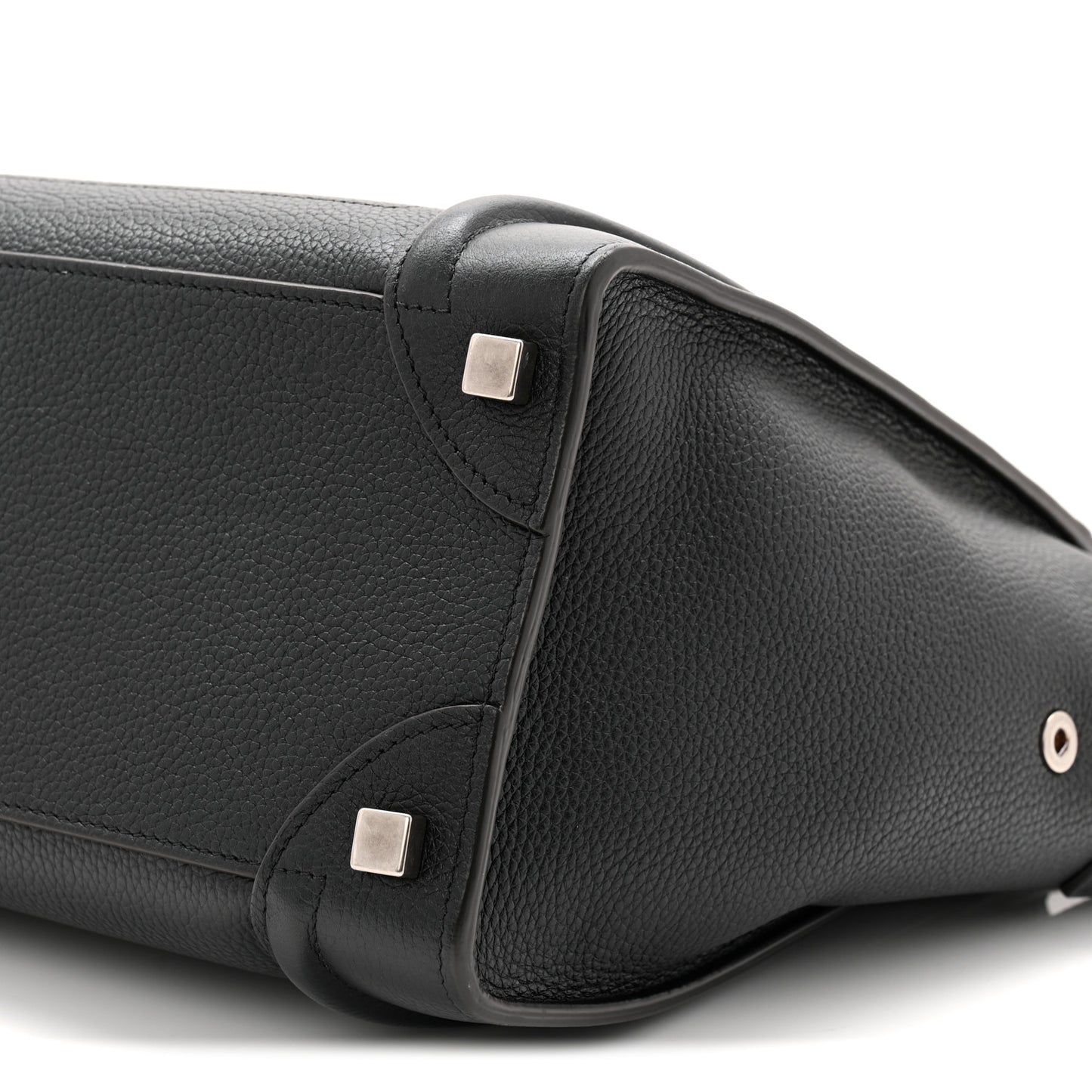 Drummed Calfskin Micro Luggage Black