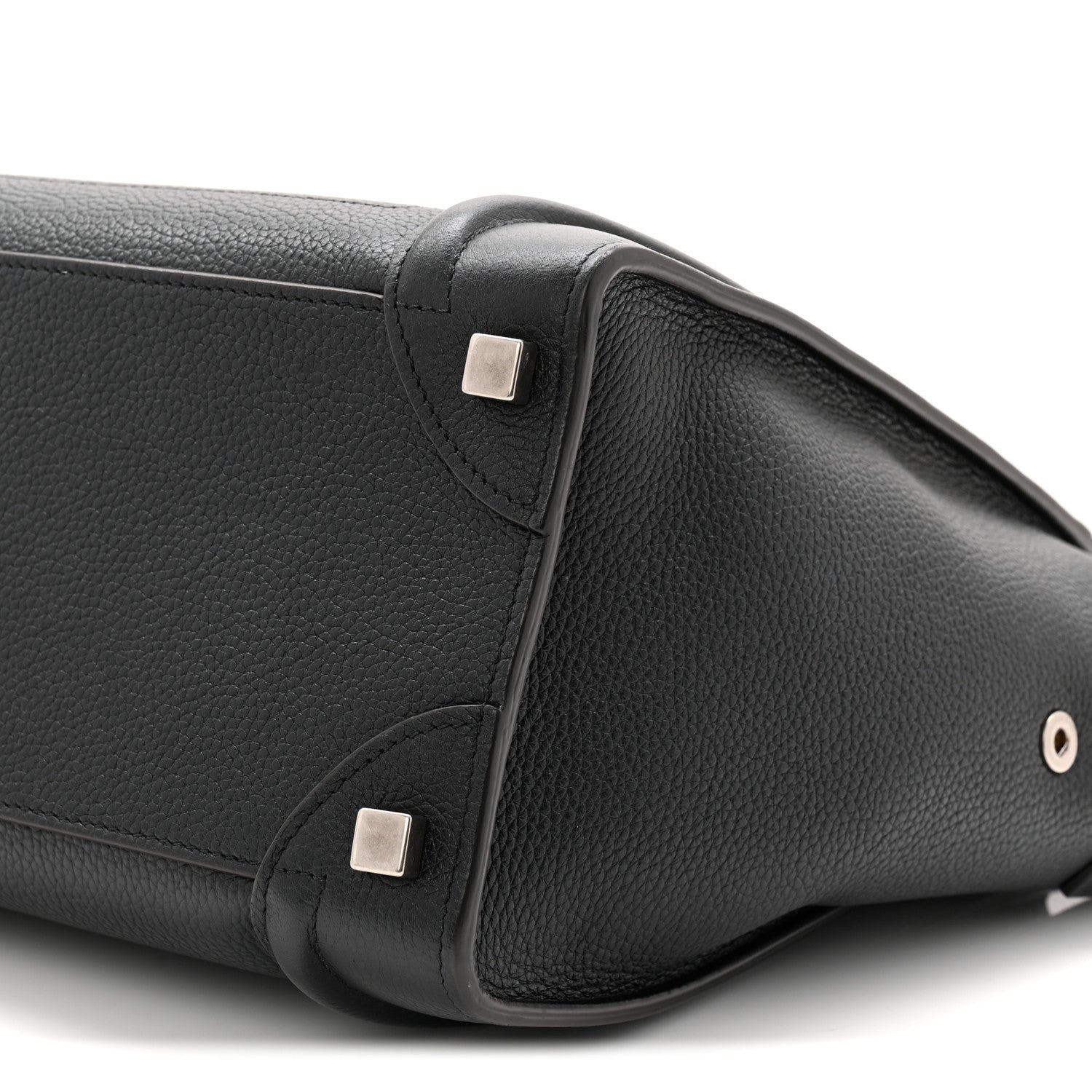 Celine Drummed Calfskin Micro Luggage Black 10 of 10