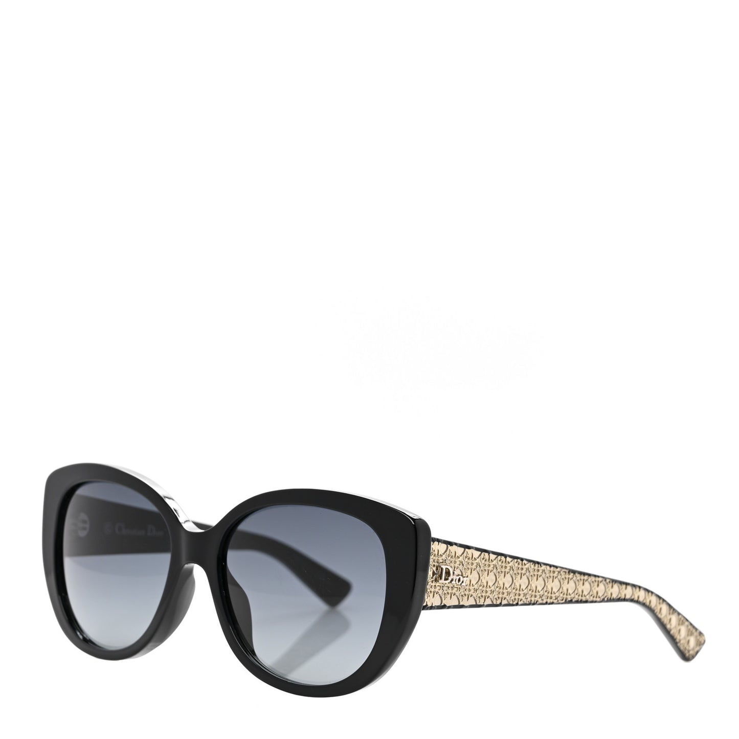 Resin Micro-Cannage Dior Lady 1 Sunglasses Light Gold Black