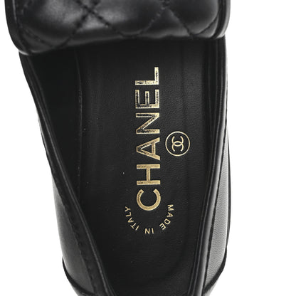 Chanel Lambskin Quilted CC Turnlock Loafers 36 Black 8 of 10