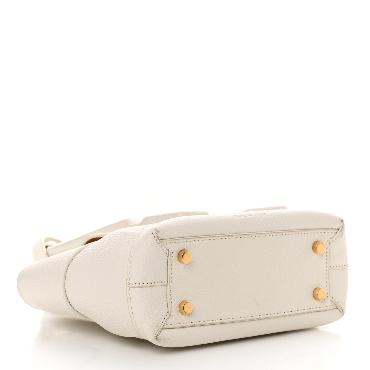 Grained Calfskin Maxi Intrecciato Mini Arco Bianco