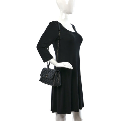 Chanel Caviar Lizard Embossed Quilted Mini Coco Handle Flap Black 2 of 12