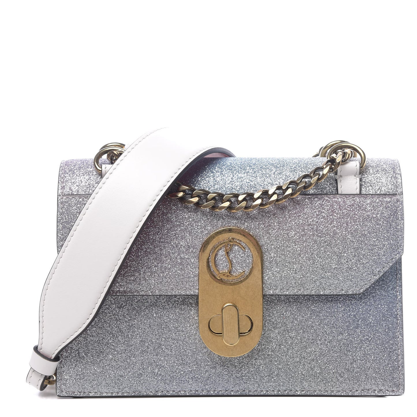 Glitter Calfskin Elisa Mini Shoulder Bag Multicolor Snow